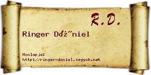 Ringer Dániel névjegykártya